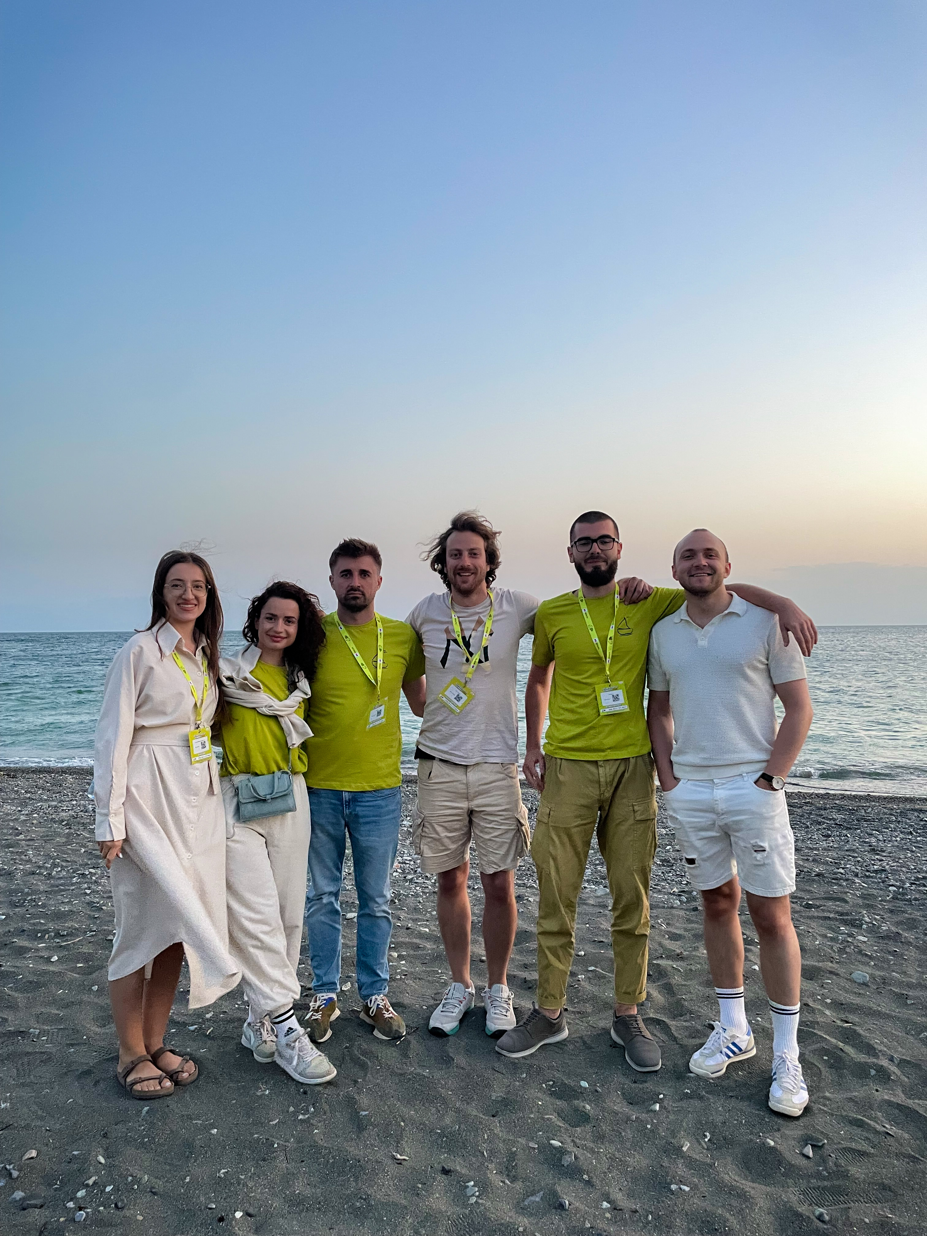 Kallina AI team celebrating 2nd place at Sevan Startup Summit